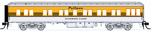 Heavyweight 65' Branchline Solarium-Observation w/Lights - Ready to Run -- Denver & Rio Grande Western (4-Stripe Scheme; Aspen Gold, silver)