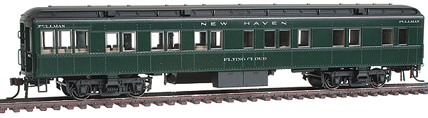 Heavyweight 65' Branchline Solarium-Observation w/Lights - Ready to Run -- New Haven (Hunter Green, black roof, silver-gray lettering)