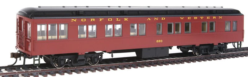 Heavyweight 65' Branchline Solarium-Observation w/Lights - Ready to Run -- Norfolk & Western #220 (Tuscan, black)