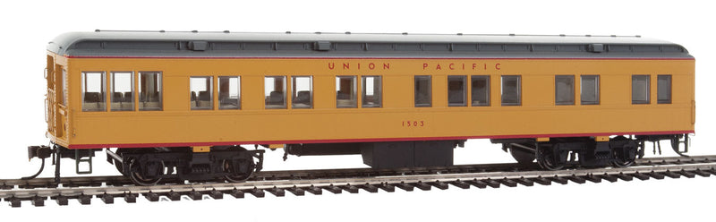 Heavyweight 65' Branchline Solarium-Observation w/Lights - Ready to Run -- Union Pacific #1503 (Armour Yellow, gray, red)