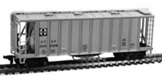 40' Airslide Covered Hopper - Original -- Santa Fe (dark gray)