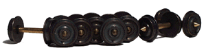 Wheelsets 36" -- RP-25 Blackened Brass pkg(8)