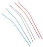 MU Jumper Cable .020" Vinyl 3" Long pkg(6) -- 2 Each Red, Blue & Gray