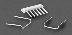 Drop Type Grab Irons (Formed Wire) -- w/Plastic Nut-Bolt-Washer Castings pkg(12)