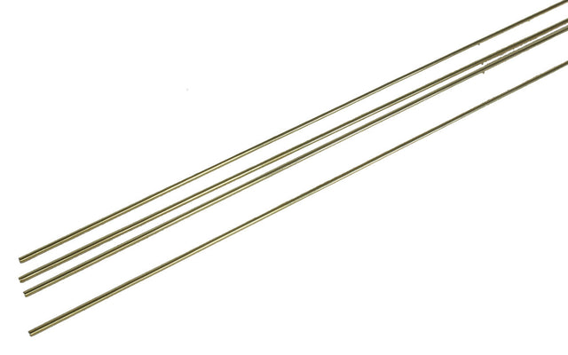 Round Brass Wire pkg(4) -- .040" Diameter (HO Scale 3"; N Scale 6-3/8")