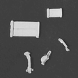 Boxcar Parts -- Handles, Hatches & Tack Boards Assortment pkg(14)