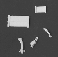 Boxcar Parts -- Handles, Hatches & Tack Boards Assortment pkg(14)