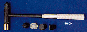 Multi-Hammer with 6 Heads -- Includes: chisel, flat brass, nylon face, round face, flat steel and oval.