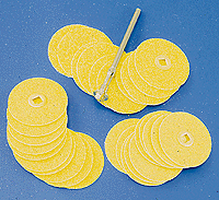 Yellow Sanding Disk Kit-30 Assorted w/Mandrel (3/32" Shank)