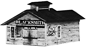 Blacksmith Shop -- 4 x 4"  10 x 10cm