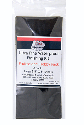Ultra Fine Waterproof Finishing Kit -- Medium to Superfine (400-, 600-, 1000-, 2000-, 4000-, 6000- & 12000-Grit)