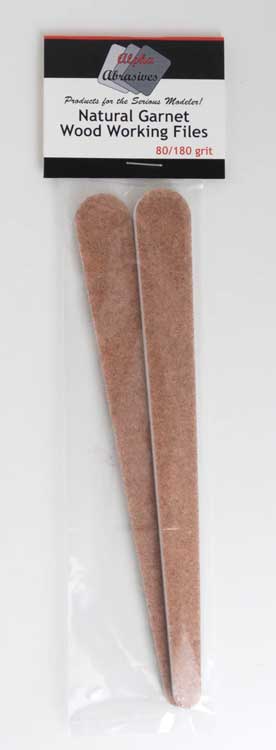 Natural Garnet Woodworking Files -- 1 Each: 80 & 180 Grit-2