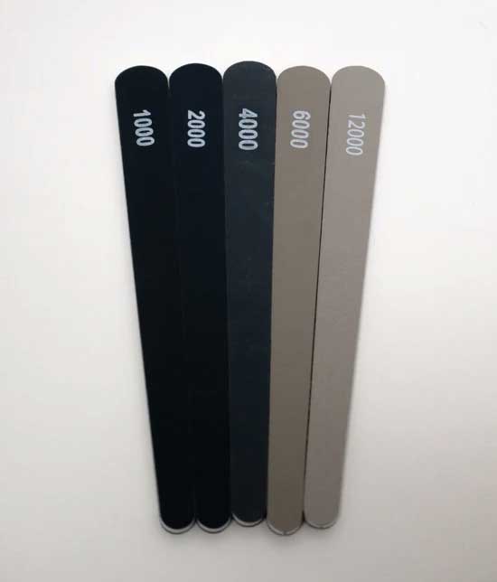 Micro Fine Tapered Files -- One Each: 1000, 2000, 4000, 6000, 12000 Grit-2