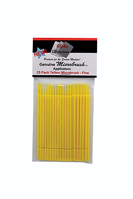 Fine Applicator Brush - Microbrush(R) -- Yellow pkg(25)
