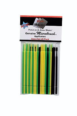 Assorted Applicator Brushes - Microbrush(R) -- 10 Each of Ultrabrush, Fine, Regular & Superfine