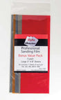 Professional Sanding Film 3 x 8"  7.6 x 20.3cm Sheets -- Includes: 1 Each 150, 320, 480, 600 and 1000 Grit