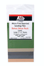 Micro Fine Assorted Sanding Film - Sheets - 4 x 4"  10.2 x 10.2cm -- 1 Each: 15000-, 20000-, 30000-, 40000- & 60000-Grit