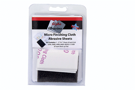Micro Finishing Cloth Abrasive Sheets pkg(6)