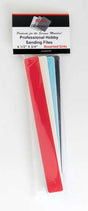 Professional Hobby Sanding Files -- Includes 4 Assorted Grits 6-1/2 x 3/4"
