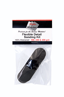 Flexible Detail Sanding Kit -- Set of 3; 180, 240 & 400 Grit