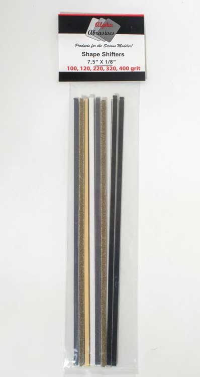 Shape Shifters - Bendable Abrasive Files -- 2 Each Grit: Brown 100, Dark Gray 120, Tan 220, White 320, Black 400-1