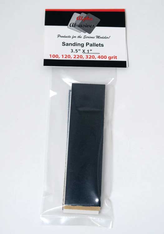 Sanding Pallet Replacement Strips for #232-910 -- 1 Each Grit: Brown 100, Dark Gray 120, Tan 220, White 320, Black 400