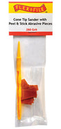 Cone-Tip Sander -- 280 Grit Abrasive Pieces (10) & Handle
