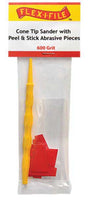 Cone-Tip Sander -- 600 Grit Abrasive Pieces (10) & Handle