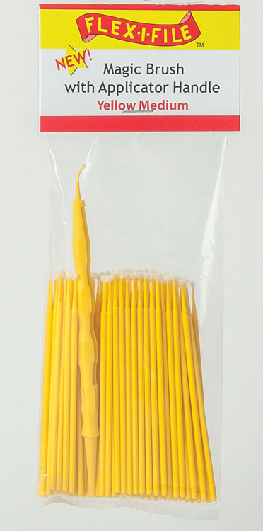 Magic Brush Bulk Pack -- Medium (yellow) pkg(100)