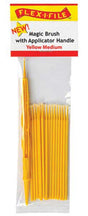 Magic Brush -- Medium & 1 Applicator Handle/Holder (yellow) pkg(18)