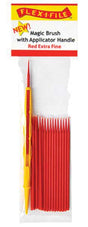 Magic Brush -- Extra Fine & 1 Applicator Handle/Holder (red) pkg(18)
