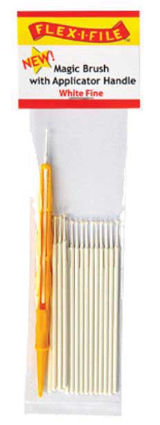 Magic Brush -- Fine & 1 Applicator Handle/Holder (white) pkg(18)