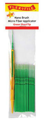 Nano Brush -- Short Tip & 1 Applicator Handle/Holder (green) pkg(24)