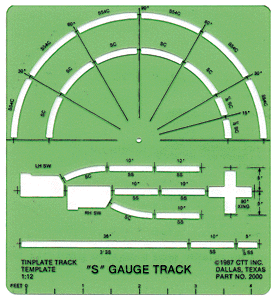 S Scale Track Template
