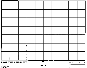 Layout Design Sheet -- For 16 x 23" Room (Grid Pattern 1" = 12")
