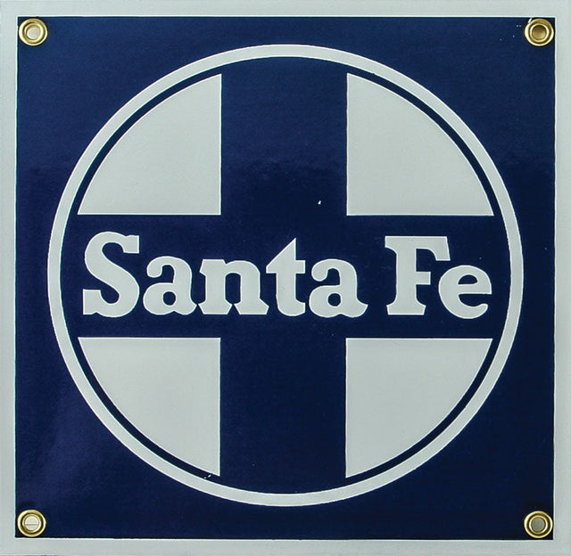 Railroad Sign -- Atchison, Topeka & Santa Fe - 8 x 8"