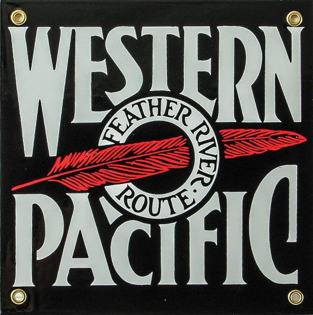 Railroad Sign -- Western Pacific - 8 x 8"