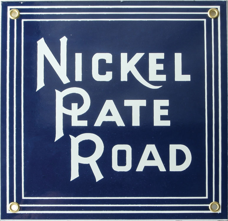 Railroad Sign -- Nickel Plate Road - 8 x 8"