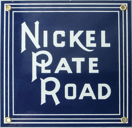 Railroad Sign -- Nickel Plate Road - 8 x 8"