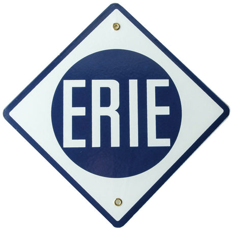 Railroad Sign -- Erie - 8 x 8"