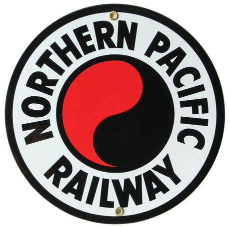 Railroad Sign -- Northern Pacific - 8" Diameter