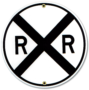 Railroad Sign -- Railroad Crossing (RXR)-Style