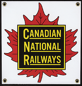Railroad Sign -- Canadian National (Maple Leaf)