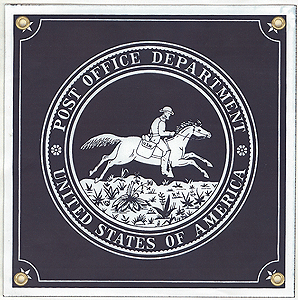 United States Post Office Department Sign -- 8 x 8"