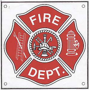 Fire Department Sign -- 8 x 8"