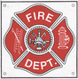 Fire Department Sign -- 8 x 8"