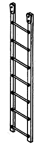Ladder -- 7-Rung w/Brackets pkg(4)