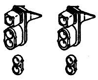 Headlight Sets - SP - Mars Lights, SD7/9 -- Double End pkg(8)
