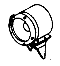 SP Barrel-Type Headlight -- Hinged Face