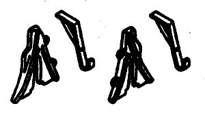 Diesel Parts -- Rerail Frog Set (Right & Left)